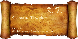 Kienast Tivadar névjegykártya